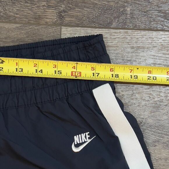 Vintage 90s Nike Track Pants Navy White Drawstring Sports Swoosh Logo Men's XL - Picture 7 of 7